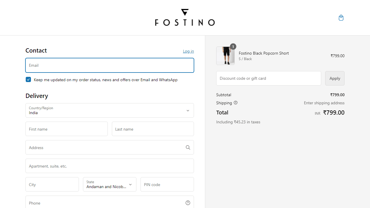 How to apply Fostino coupon code